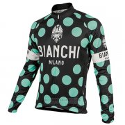 2017 Fahrradbekleidung Bianchi Milano Ml Shwarz und Grun 2 Trikot Langarm und Tragerhose